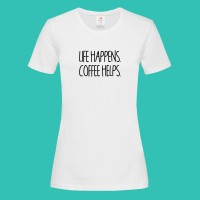 Футболка Life Happens. Coffee Helps.